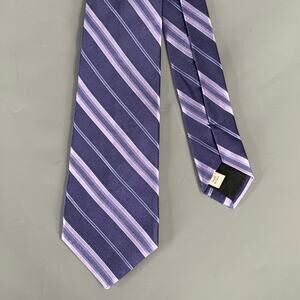 VALENTINO Indigo Purple Mixed Pattern Silk Tie